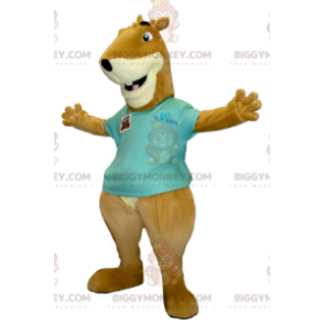 Costume de mascotte BIGGYMONKEY™ de marmotte marron et blanche