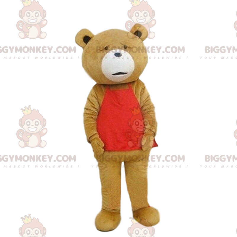 Kostým maskota BIGGYMONKEY™ slavného medvěda Teda ve