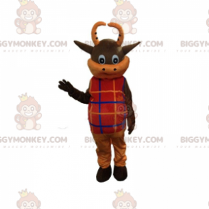 Disfraz de mascota de vaca marrón y naranja BIGGYMONKEY™
