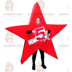 Gigantische rode ster BIGGYMONKEY™ mascottekostuum -