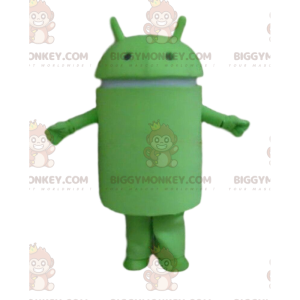 BIGGYMONKEY™ Android-mascottekostuum, groen robotkostuum
