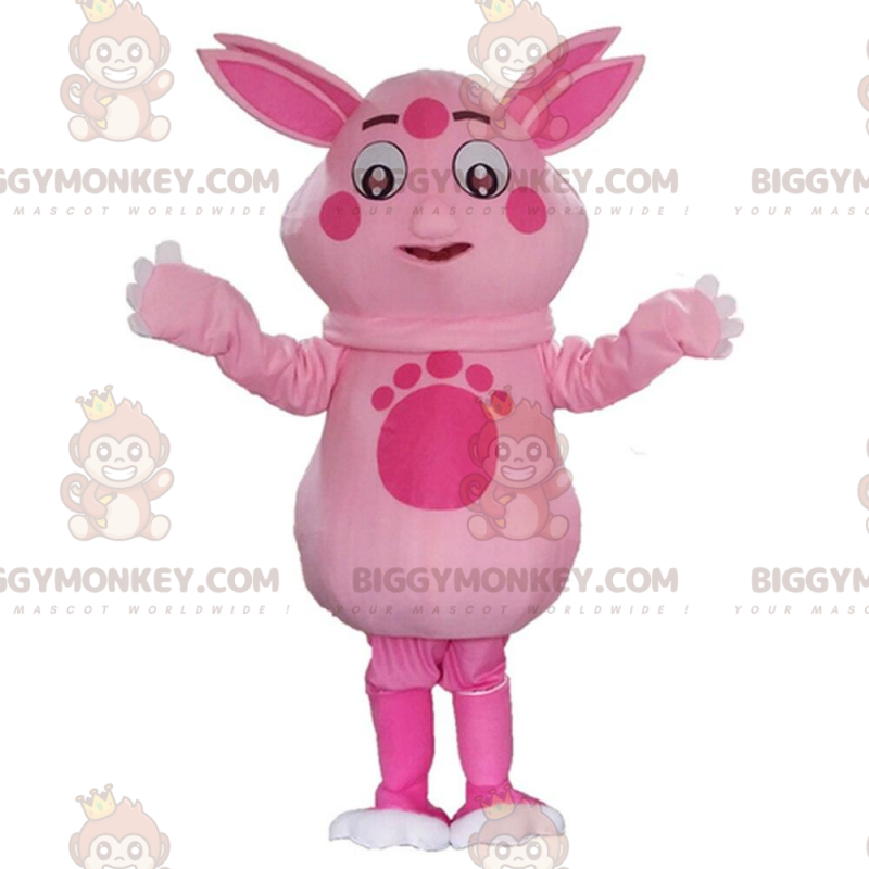 BIGGYMONKEY™ Maskottchenkostüm von Luntik, berühmte rosa