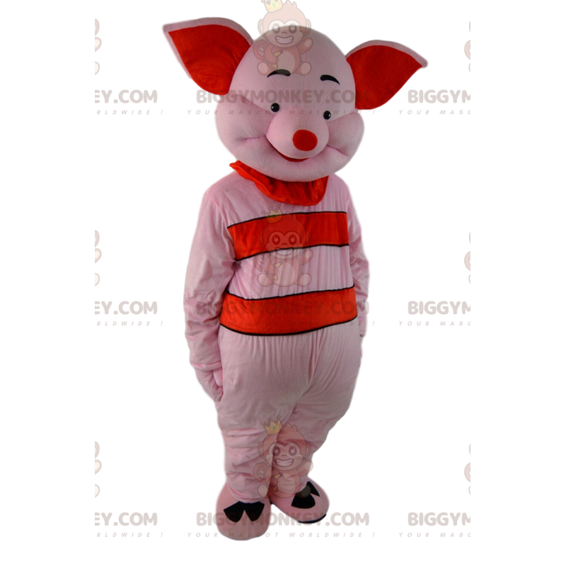 BIGGYMONKEY™ maskotkostume af Piglet, den berømte lyserøde gris