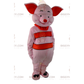 BIGGYMONKEY™ maskotdräkt av Piglet, den berömda rosa grisen i