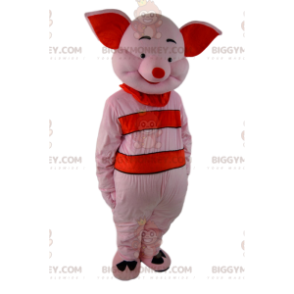 Costume de mascotte BIGGYMONKEY™ de Porcinet, le cochon rose