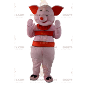 Costume de mascotte BIGGYMONKEY™ de Porcinet, le cochon rose