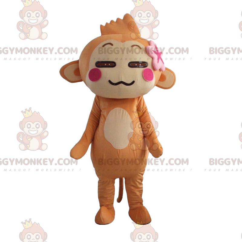 Kostým maskota slavné hnědé opice Yoyo a Cici Monkey