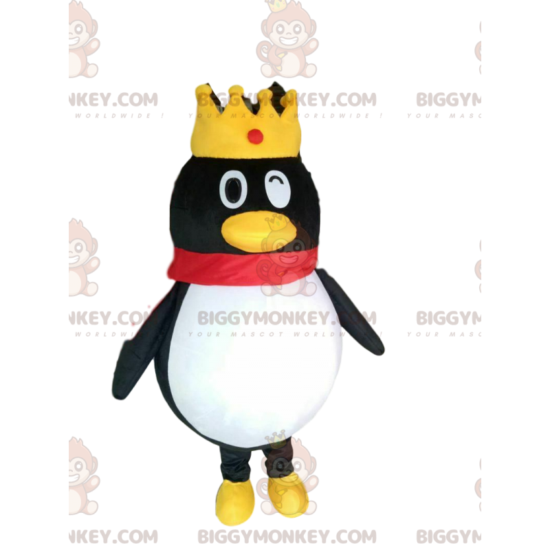 Winking King Penguin Costume mascotte BIGGYMONKEY™, Costume