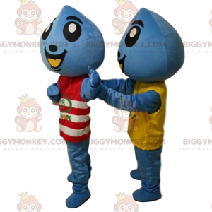 2 BIGGYMONKEY's Blue Drops-mascotte, Giant Drops-kostuums -