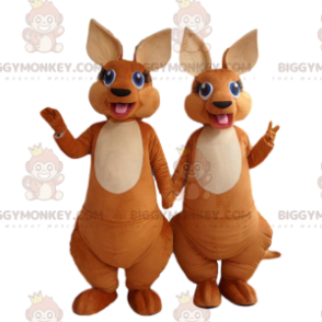 2 mascotas canguro BIGGYMONKEY™ totalmente personalizables -