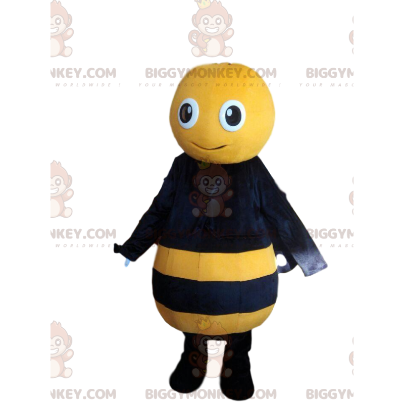 Costume de mascotte BIGGYMONKEY™ d'abeille jaune et noire