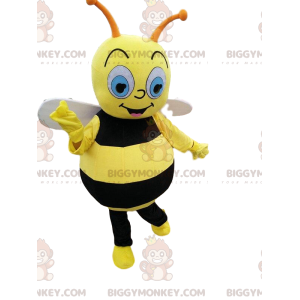Disfraz de mascota BIGGYMONKEY™ abeja negra y amarilla, disfraz