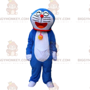 Costume di Doraemon, famoso gatto robot bianco e blu -