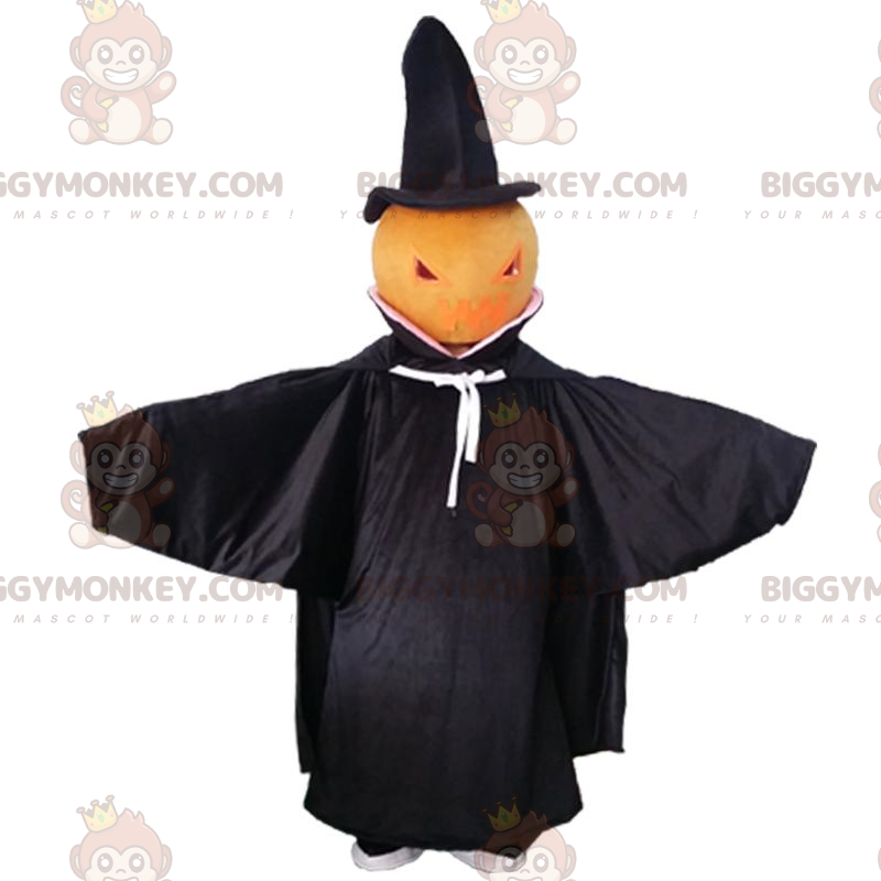 Costume da mascotte Pumpkin BIGGYMONKEY™ con mantello nero