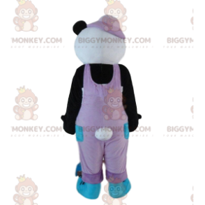 BIGGYMONKEY™ Panda, Schwarz-Weiß-Bären-Maskottchen-Kostüm in