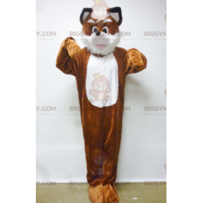 Orange-weißer Hund Fuchs BIGGYMONKEY™ Maskottchen-Kostüm -