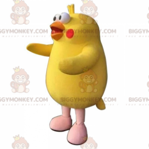 BIGGYMONKEY™ maskotdräkt gul kanariefågel, jätte fågeldräkt -