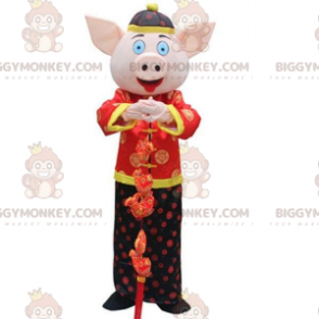Kostium świni w tradycyjnym azjatyckim stroju - Biggymonkey.com