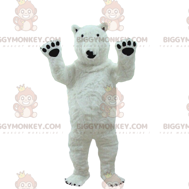 Jättiläinen jääkarhuasu, jääkarhu BIGGYMONKEY™ maskottiasu -