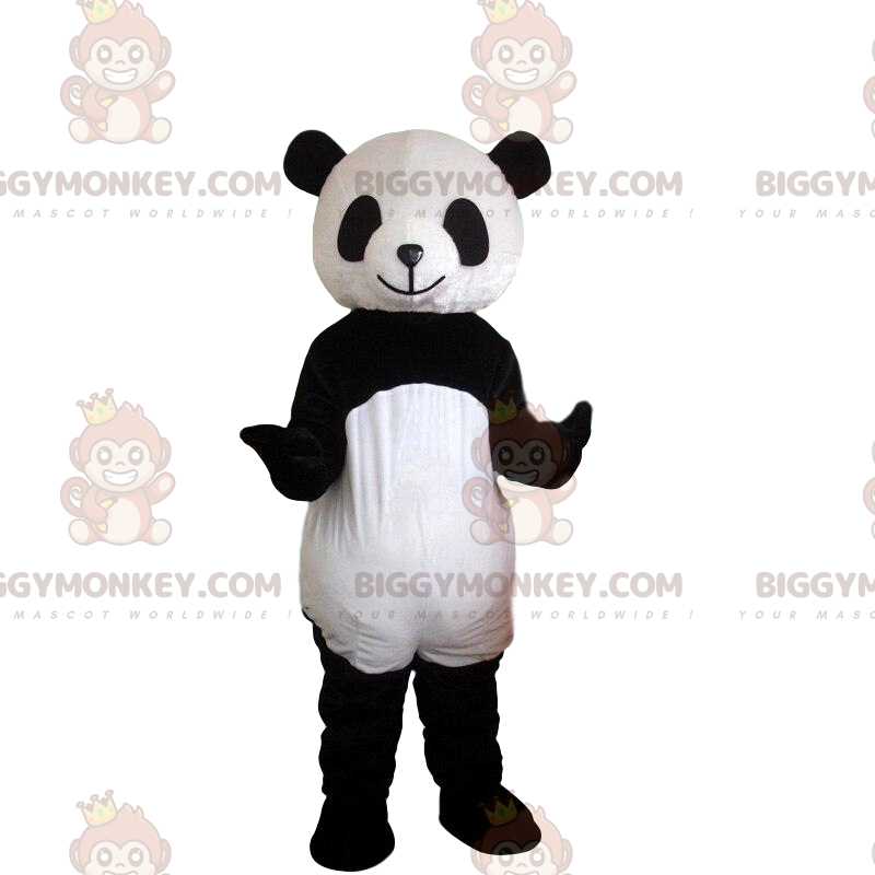 Sort og hvid panda kostume, asiatisk bjørn BIGGYMONKEY™ maskot