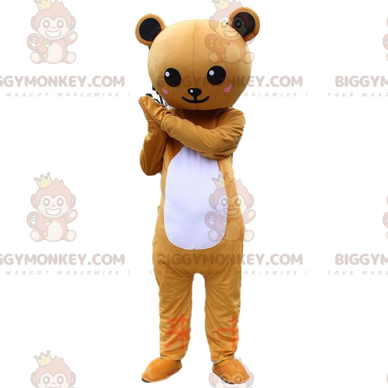 Bruin en wit teddybeerkostuum, berenkostuum - Biggymonkey.com