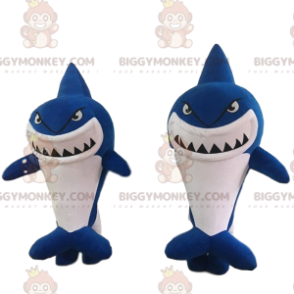 2 giant shark costumes, blue and white - Biggymonkey.com