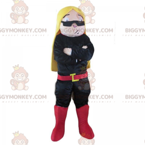 Blond vrouwenkostuum met zonnebril - Biggymonkey.com