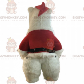 BIGGYMONKEY™ Disfraz de Mascota de Oso de Peluche Blanco
