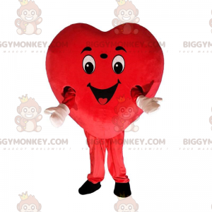 Jätteröd hjärtdräkt, hjärtformad dräkt - BiggyMonkey maskot