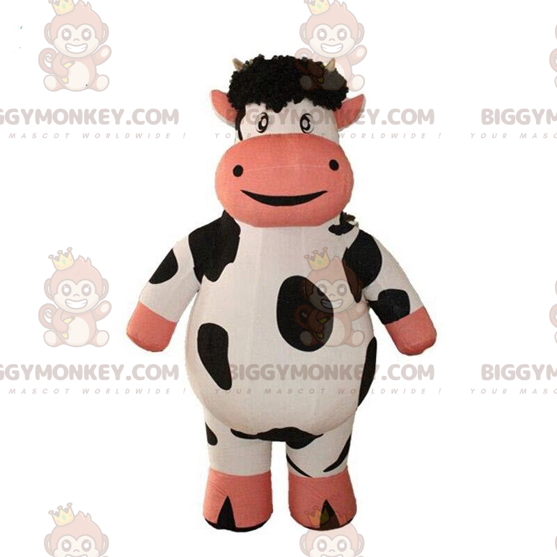 Costume de mascotte BIGGYMONKEY™ de vache gonflable, costume de