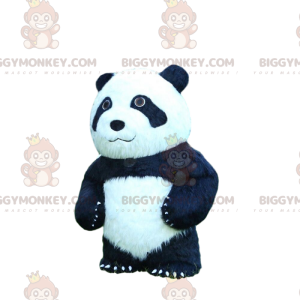 BIGGYMONKEY™ maskotdräkt svart och vit uppblåsbar panda
