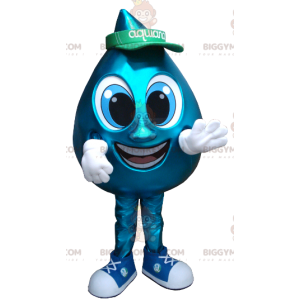 Costume da mascotte Giant Blue Water Drop BIGGYMONKEY™ -