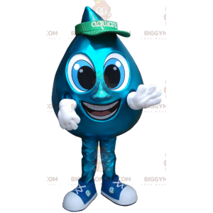 Fantasia de mascote gigante de gota de água azul BIGGYMONKEY™ –