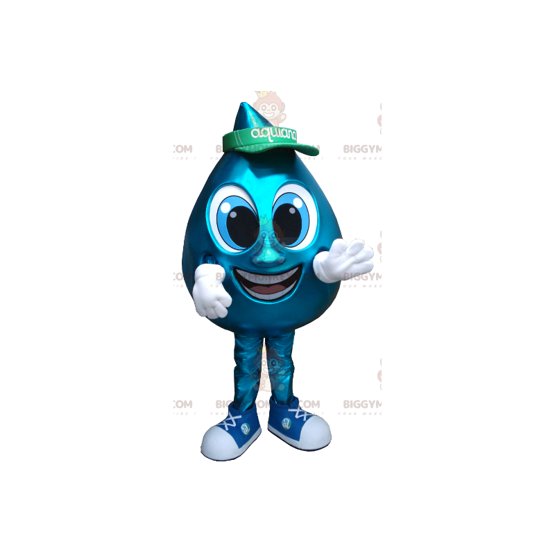 Fantasia de mascote gigante de gota de água azul BIGGYMONKEY™ –