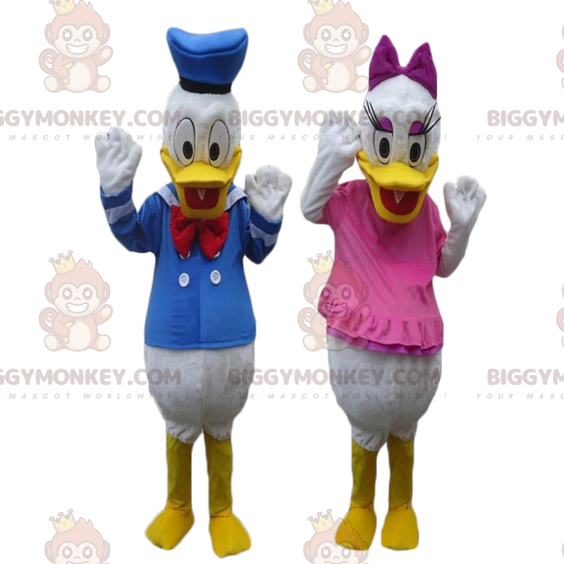 2 BIGGYMONKEY™s maskot av Donald och Daisy, Disney-karaktär -