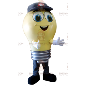 Costume de mascotte BIGGYMONKEY™ d'ampoule jaune géante -