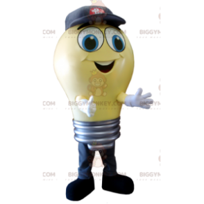 Costume da mascotte BIGGYMONKEY™ con lampadina gialla gigante -