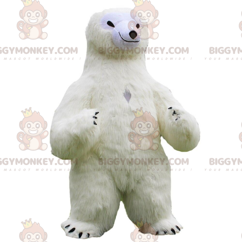 BIGGYMONKEY™ Costume Gonfiabile per Mascotte da Orso Polare