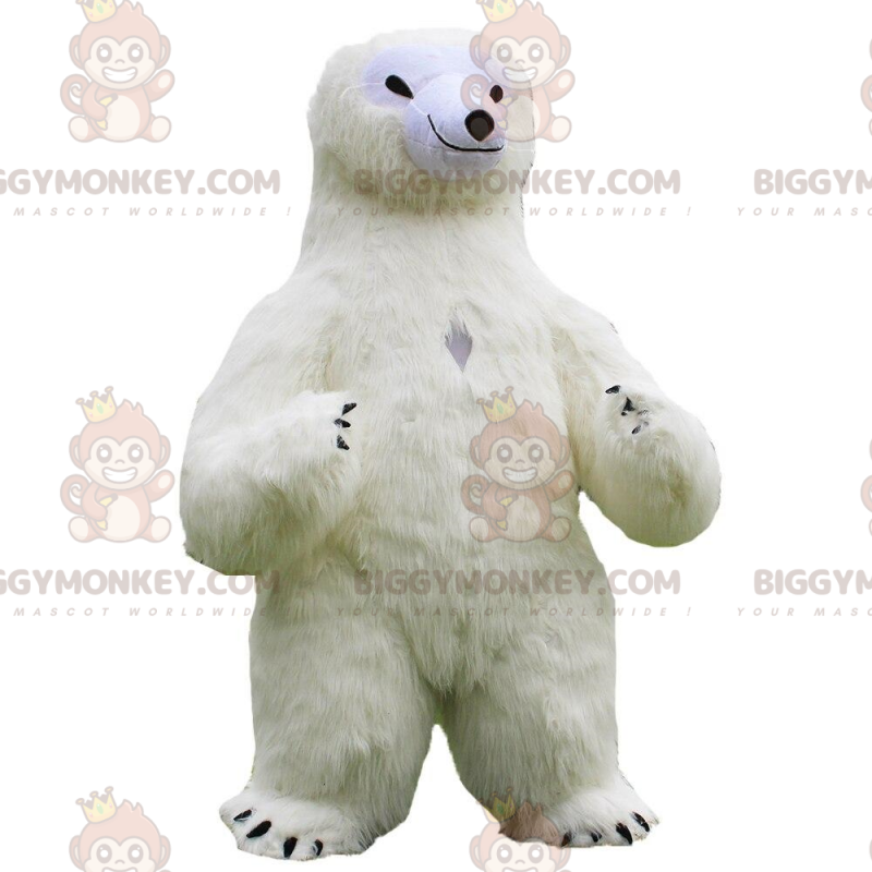BIGGYMONKEY™ Disfraz inflable de mascota de oso polar, disfraz