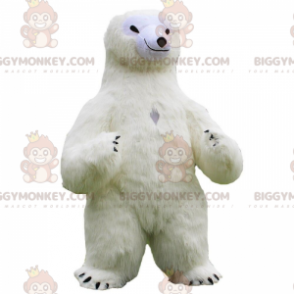 Costume de mascotte BIGGYMONKEY™ d'ours blanc gonflable