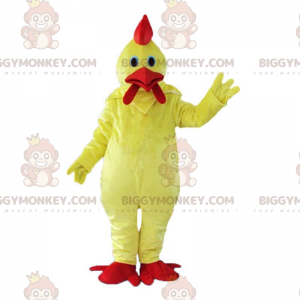 Jättegul tuppdräkt, färgglad kycklingdräkt - BiggyMonkey maskot