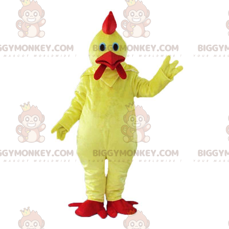 Giant yellow rooster costume, colorful chicken costume -