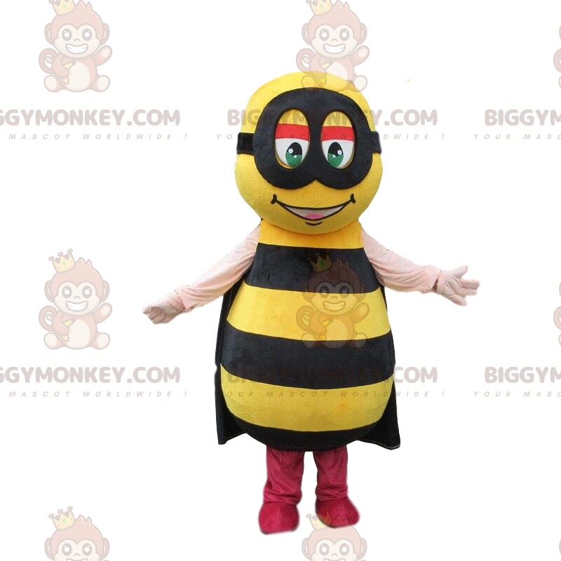BIGGYMONKEY™ Mascot Costume Yellow Bee With Black Stripes And