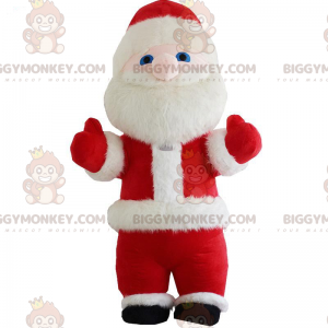 BIGGYMONKEY™ opblaasbaar mascottekostuum voor kerstman