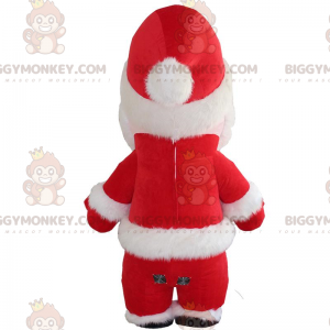 BIGGYMONKEY™ Aufblasbares Weihnachtsmann-Maskottchen-Kostüm