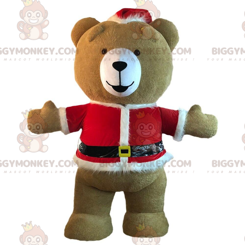 Costume de mascotte BIGGYMONKEY™ de nounours habillé en tenue