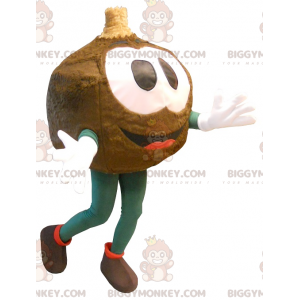 Costume de mascotte BIGGYMONKEY™ de grosse tête ronde marron -