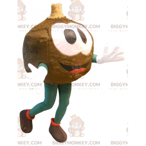 Costume mascotte BIGGYMONKEY™ testa tonda marrone -