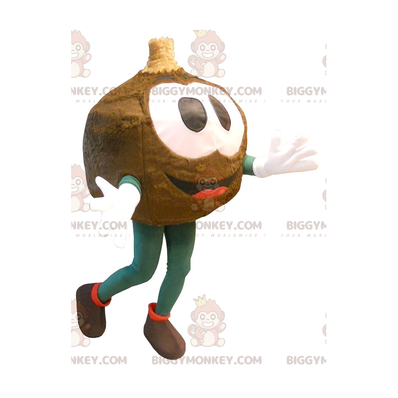 Brown Big Round Head BIGGYMONKEY™ Mascot Costume -