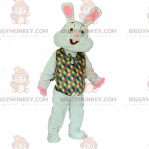 Rabbit costume with a festive and colorful outfit -